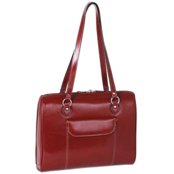 Mckleinusa Glenview C- Red Leather Ladies Laptop Case 94746